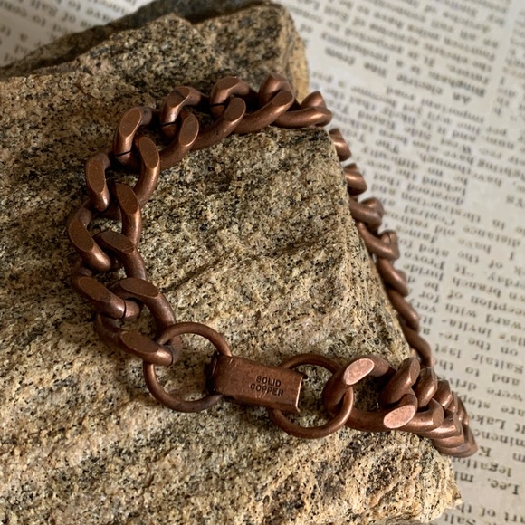 Solid Copper Unisex Mens Woman’s Dark Metal Bracelet Jewelry Health Benefits! - Picture 7 of 12